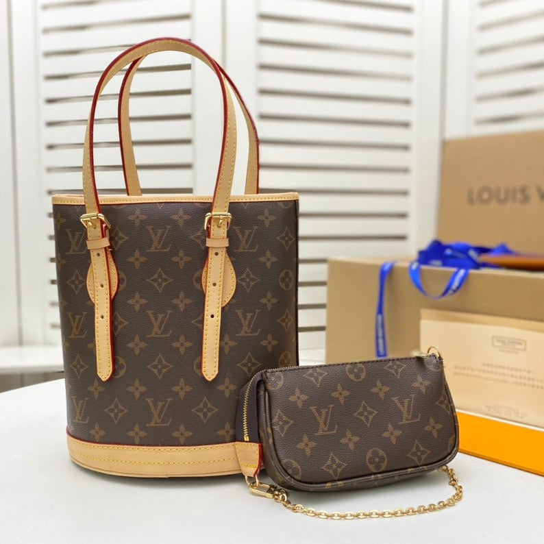 LV Louis Vuitton Fashion lady bags Handbags Bag Shoulder Wallet Two-piece suit