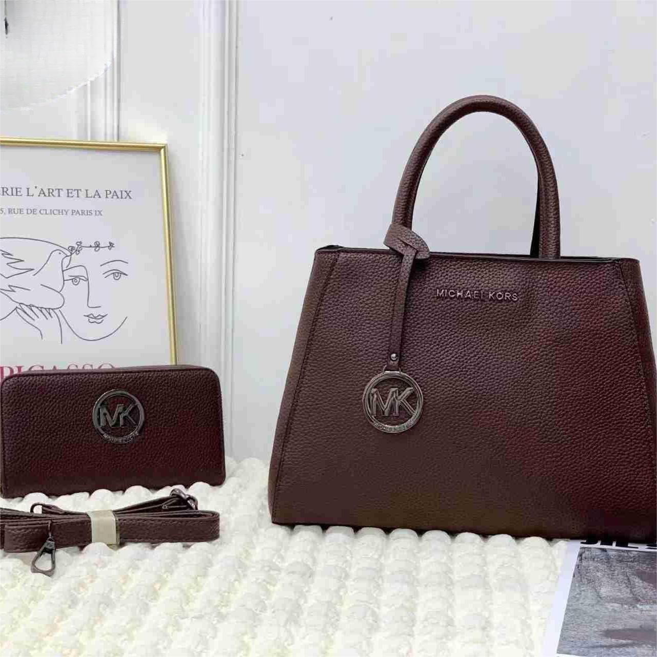 MK Fashion High Quality One Shoulder Handbag Wallet Two Piece Se