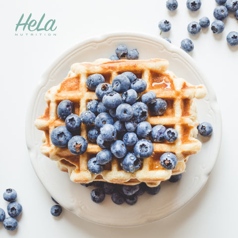 HeLa Blueberry waffles