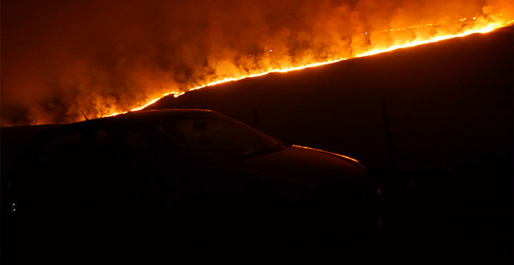 Fire burns on Saddleworth Moor in 2020