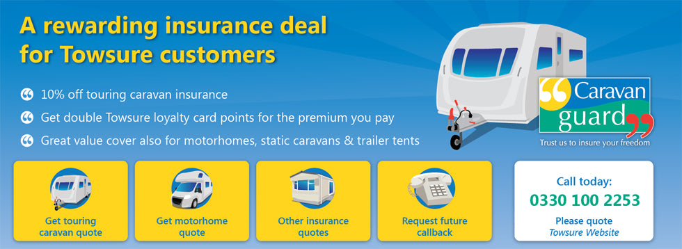 Save money AND earn DOUBLE Towsure loyalty points on your insurance premium, with Towsure & Caravan Guard