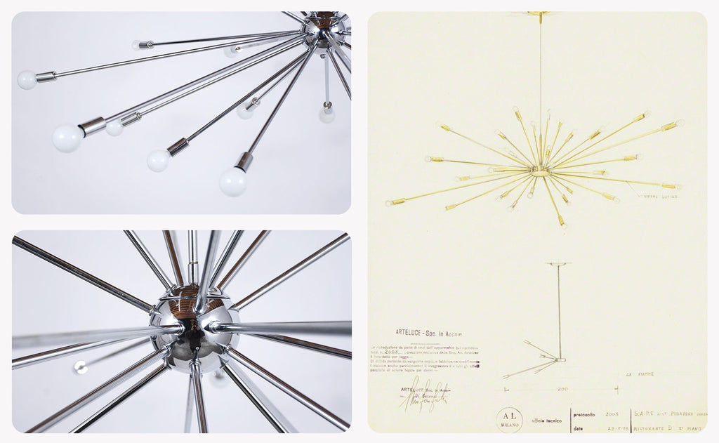 Mid-Century Modern Sputnik Chandelier