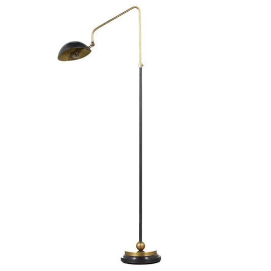 Mid-Century Modern Adjustable Brass Floor Lamp