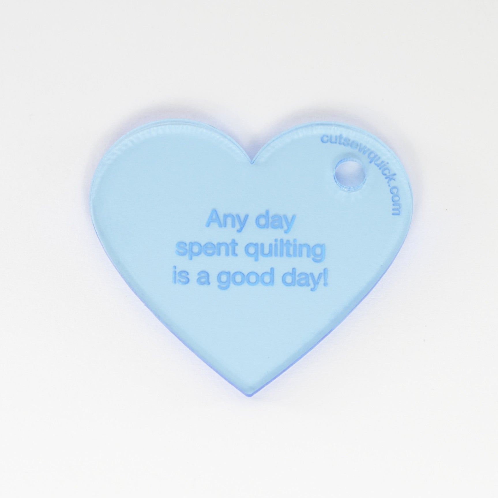 Heart Keychain: Any day spent quilting...