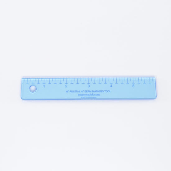 6” Ruler and ¼” Seam Marking Tool – Cut Sew Quick