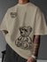 Pure cotton graphic bear summer tees