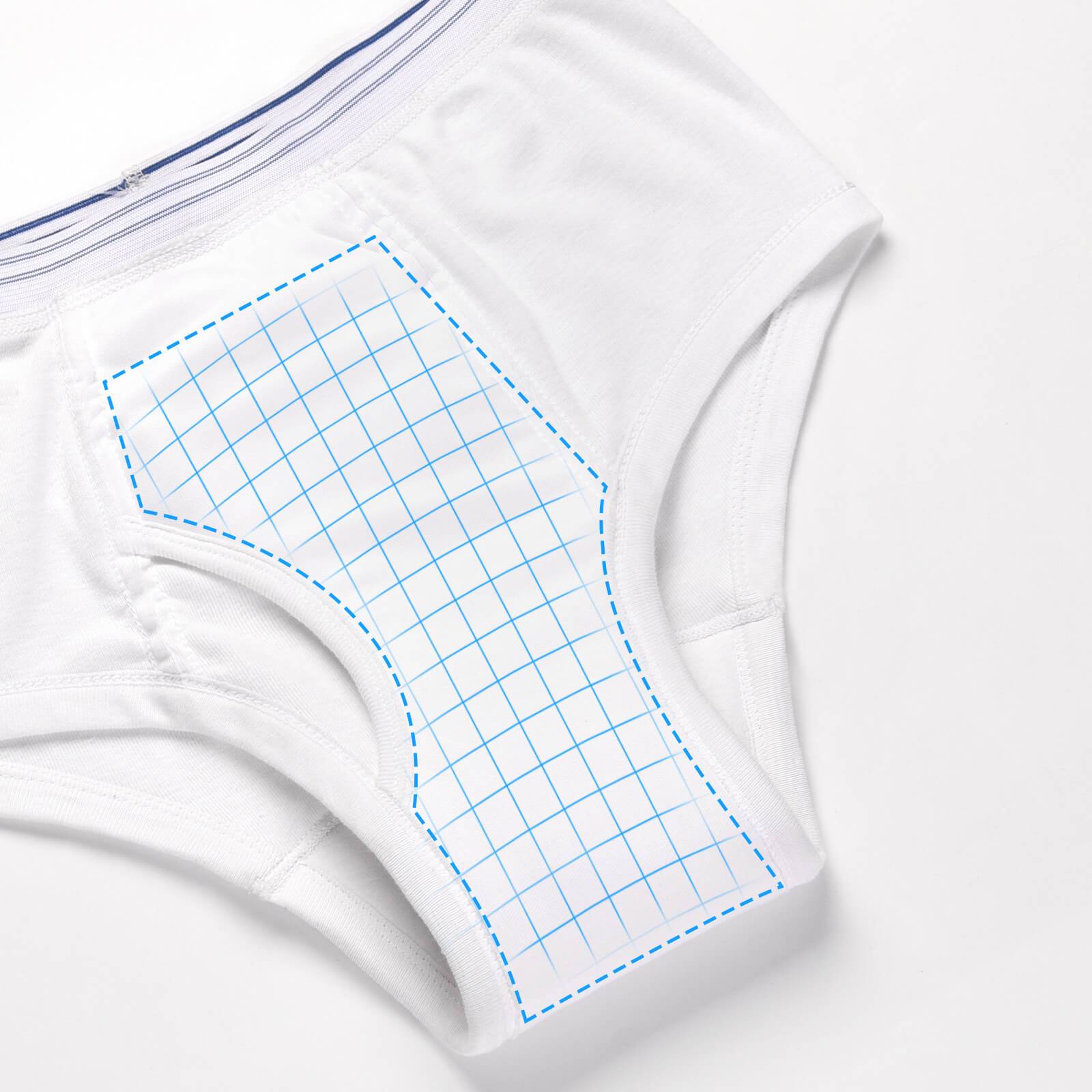 Washable Incontinence Underwear for Men Absorbent Briefs with Fly ...