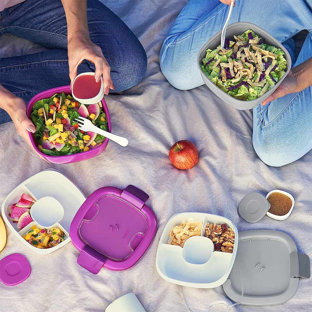 New Tupperware salad container on the go set aruba lunch with