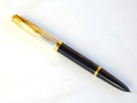 1950's RESTORED Teal Blue Colored Parker 51 With 1/10 12k Gold