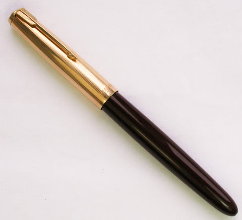 1950's RESTORED Teal Blue Colored Parker 51 With 1/10 12k Gold