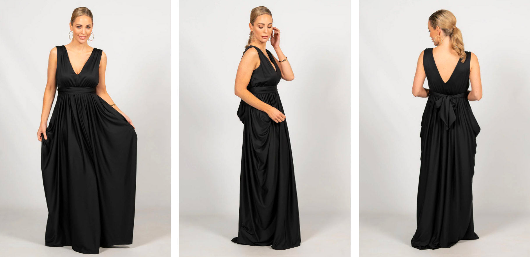 Aphrodite Maxi Dress in Black by P.S. Frocks