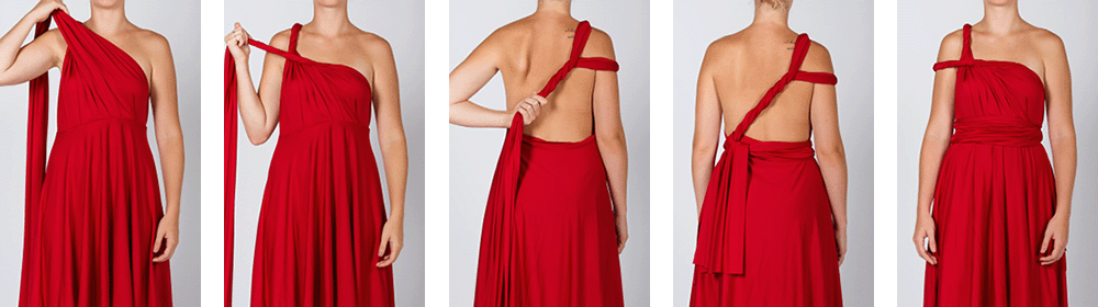 Multi Way Infinity Dress - One Shoulder Cut-Out Style