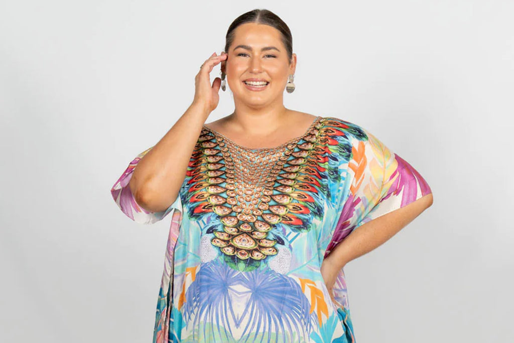 Thea Embellished Kaftan Dress Australia