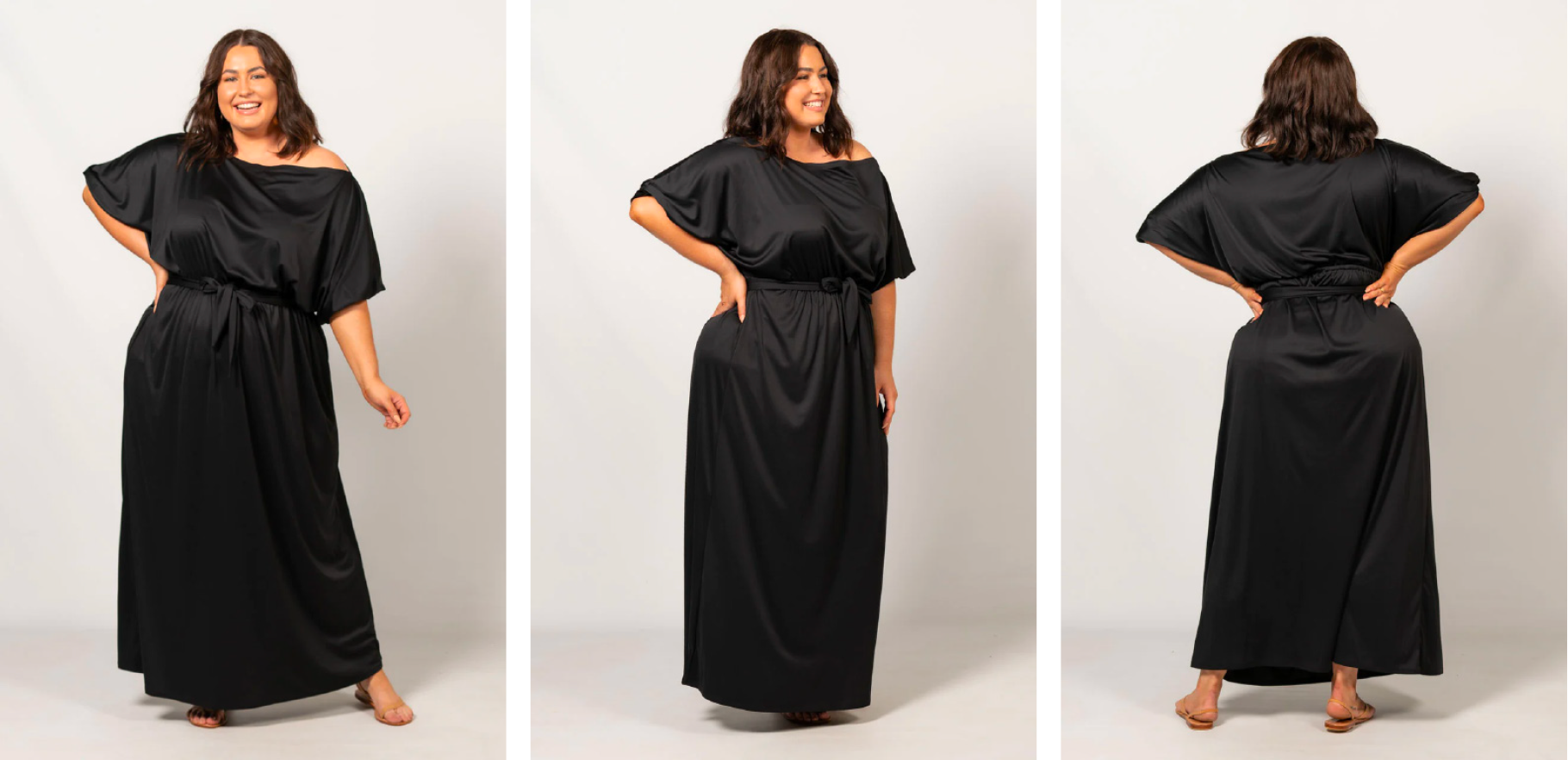 Black Maxi Dress with Sleeves