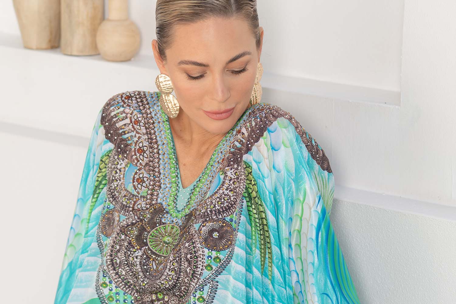 Innes Embellished Kaftan - Short