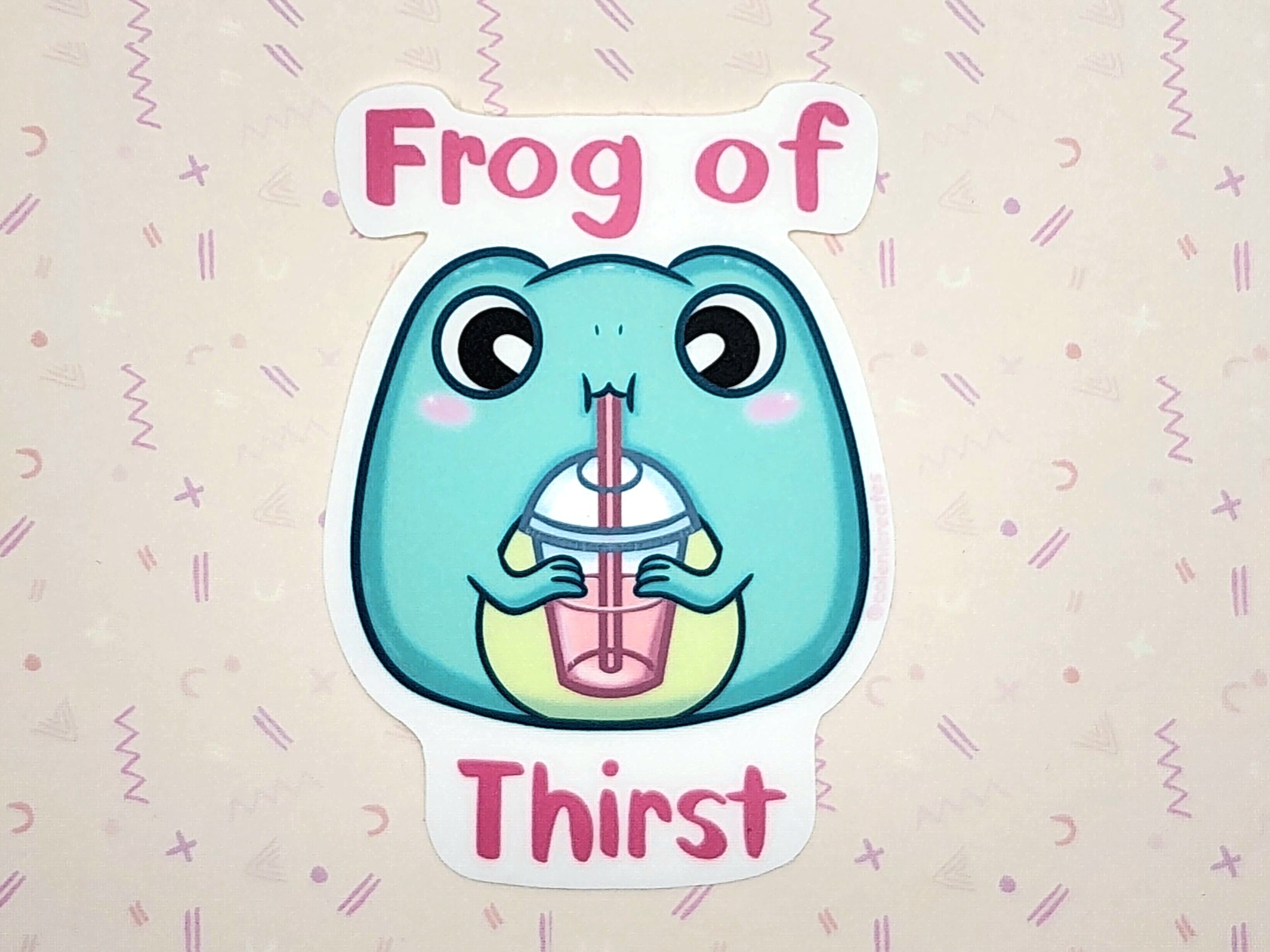 Frog of Thirst Matte Vinyl Sticker