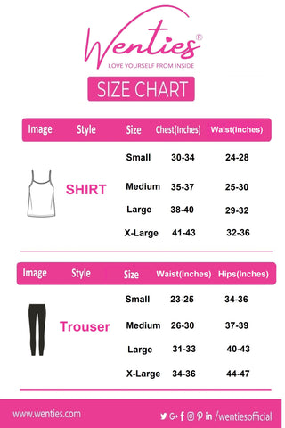 Shirt/Trouser Wenties Size Chart