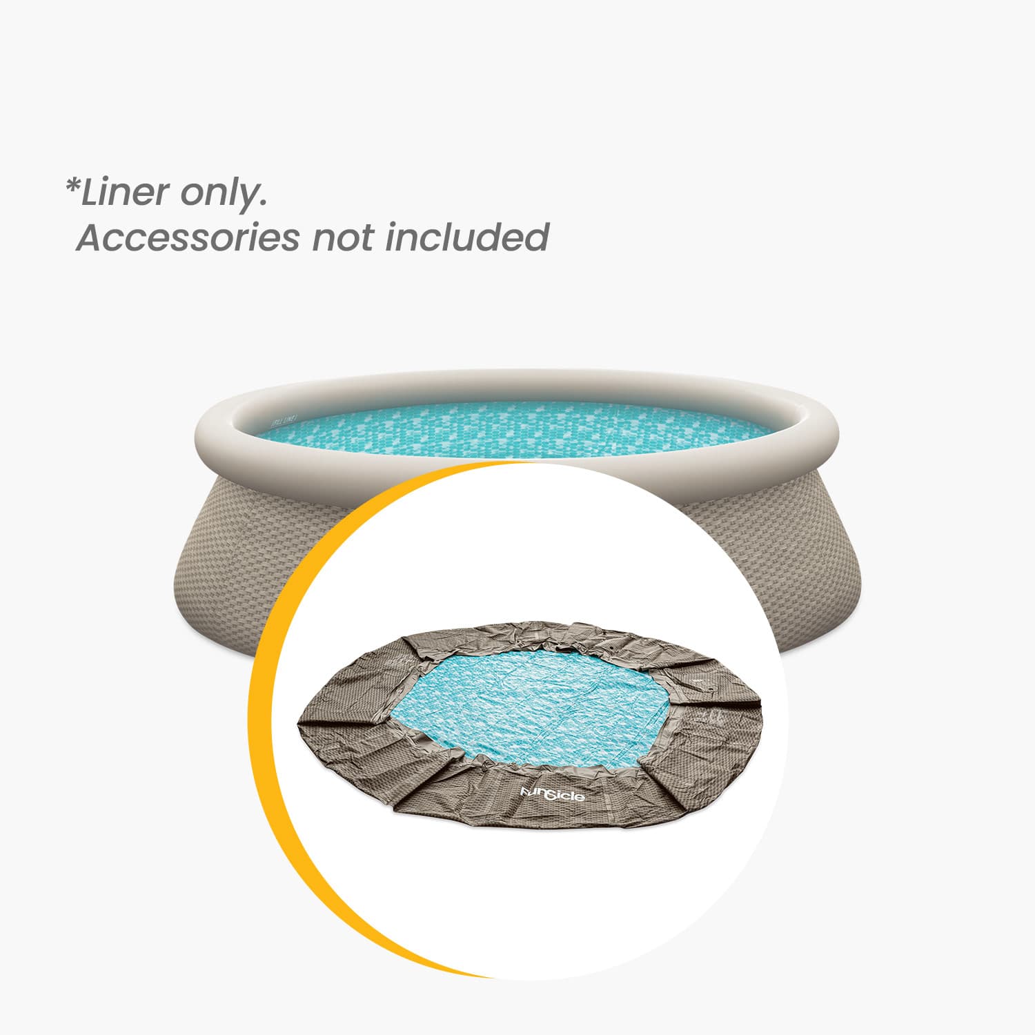 Funsicle 10 ft QuickSet Designer Pool Liner – Dark Triple Basketweave
