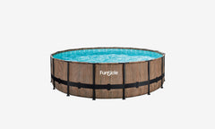 funsicle 16 ft natural teak oasis designer pool