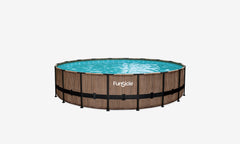 funsicle 18 ft natural teak oasis designer pool