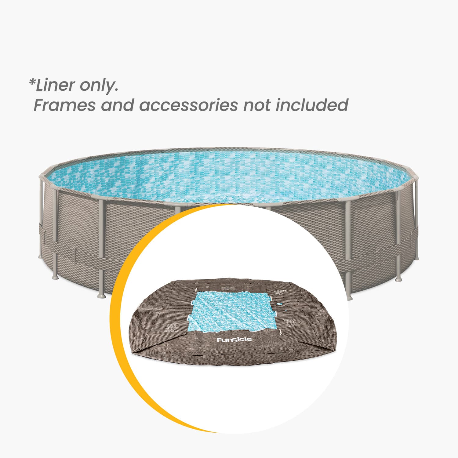 Funsicle 18 ft Oasis Designer Pool Liner– Double Rattan