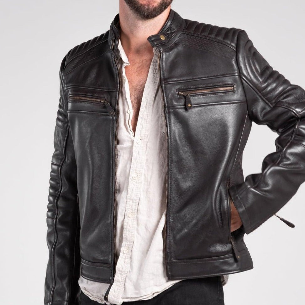 Wakefield Leather Motorcycle Jacket Merla Moto