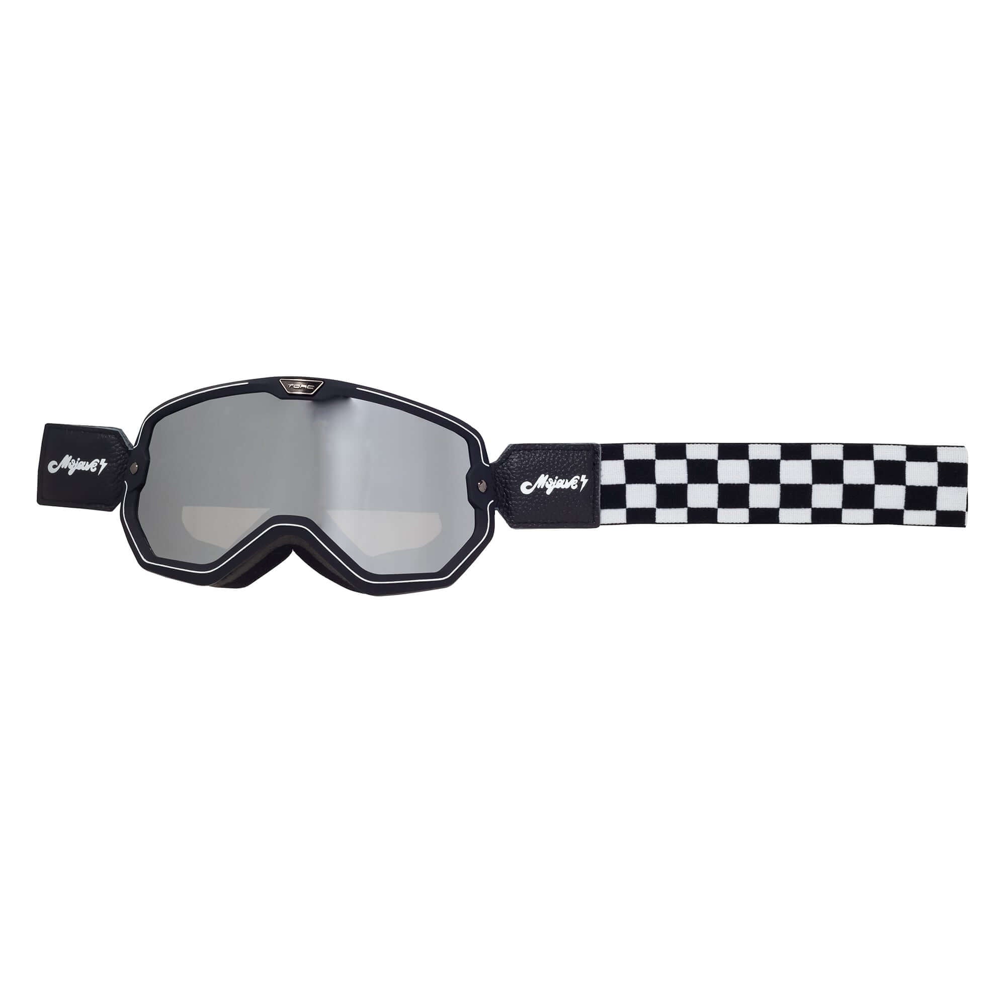 Torc Mojave Goggles Black Checker front and visor
