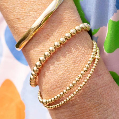 Enewton Egirl Gold Bliss 2mm Bead Bracelet Pearl