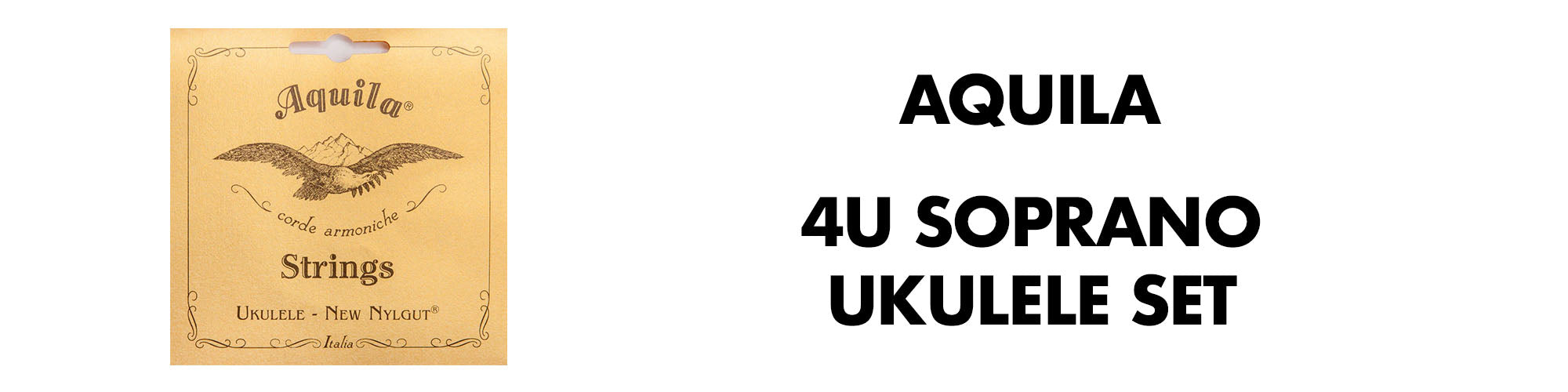 Aquila 4U Nylgut Soprano Ukulele Strings, C-Tuning, High-G