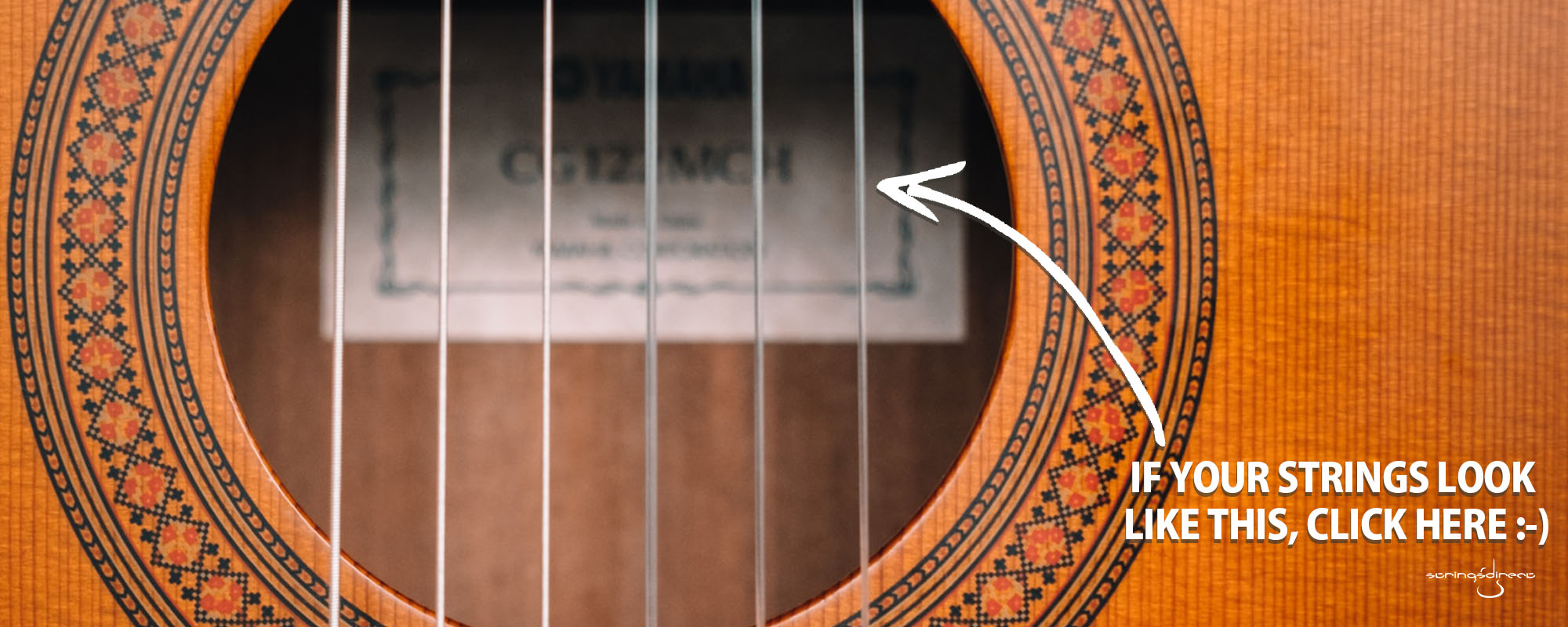 If your strings look like this click here - classical guitar buyers guide link