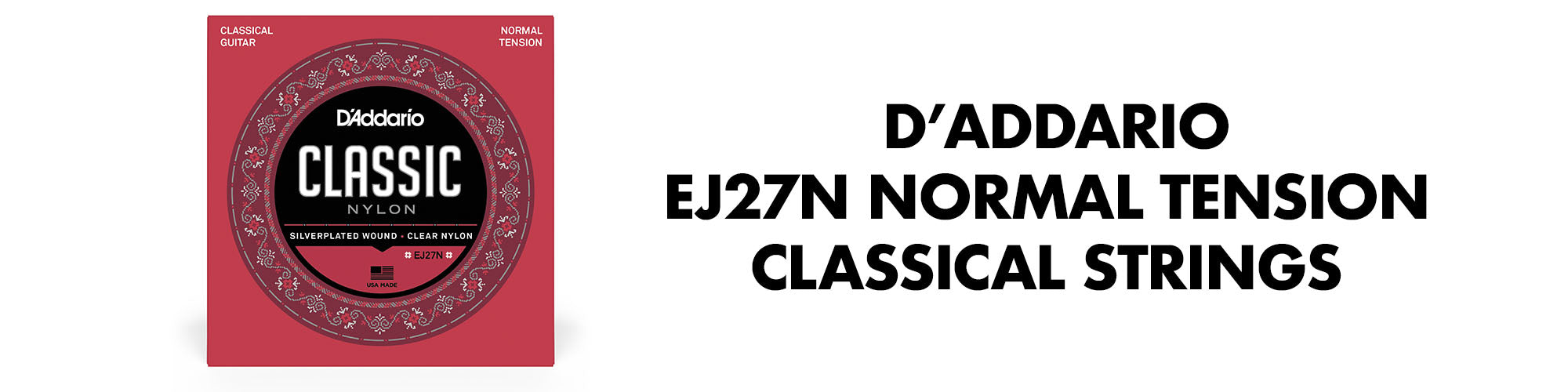 D'Addario EJ27N Student Classical Normal Tension Full Size Guitar Strings