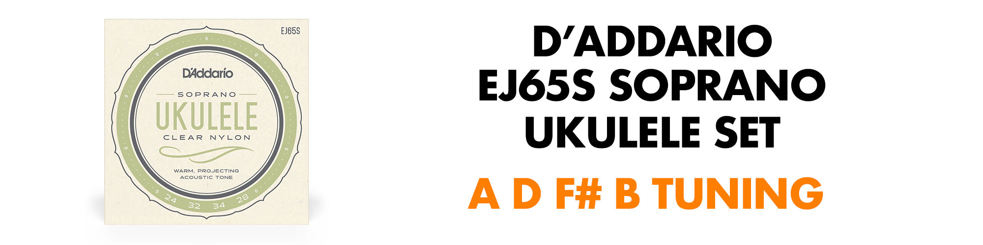 D'Addario EJ65S Pro-Arte Custom Extruded Ukulele Soprano Strings ADF#B
