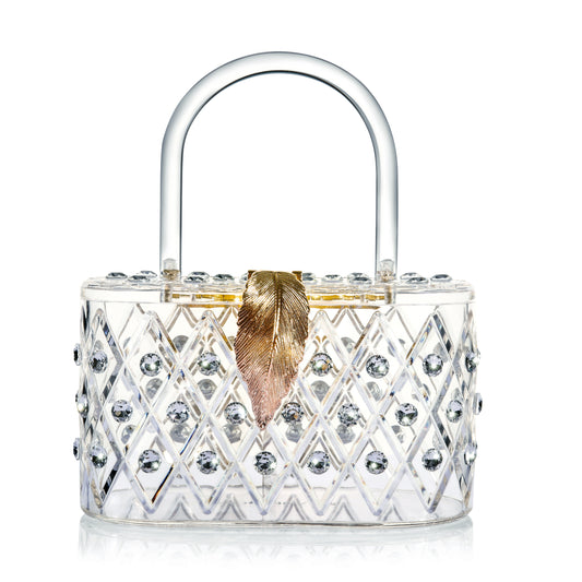 Simple Retro Crystal Bag 2023 Women's Fashion Solid Color Handwoven  Shoulder Handbag DIY Customized Crossbody Bags for Woman