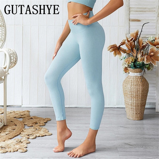 Leggings,Sport Gym Fitness 7/8 Length Leggings Women Bare Matte Soft  Workout Training Yoga Pants Tights 6 GrapePurple