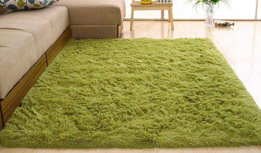 Place Green Shaggy Rugs in Bedrooms