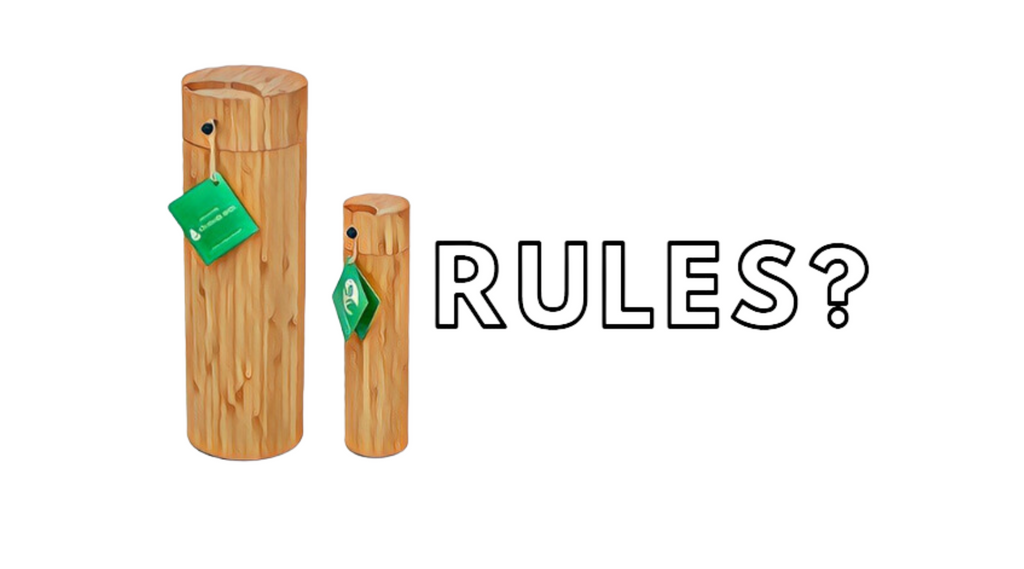 Scattering tube with word "rules?" on right