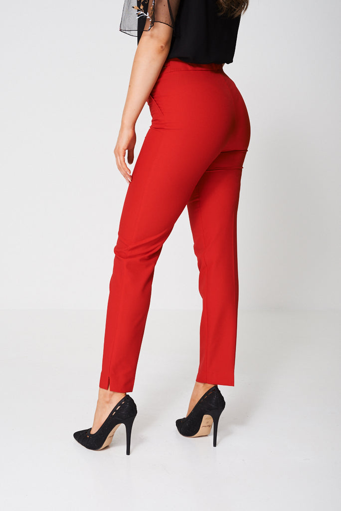 red cigarette trousers