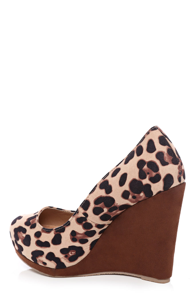 animal print wedge shoes