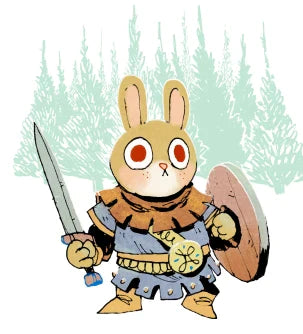 L'alliance de la forêt, lapin armée d'une épée et d'un bouclier pour le jeu de plateau Root