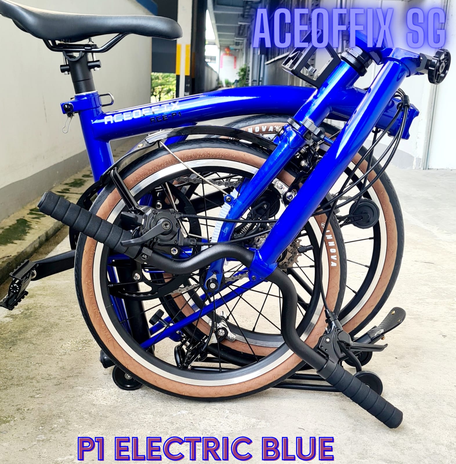 P1 6 SPEED ELECTRIC BLUE HOLLOWTECH - ACEOFFIXPL product image