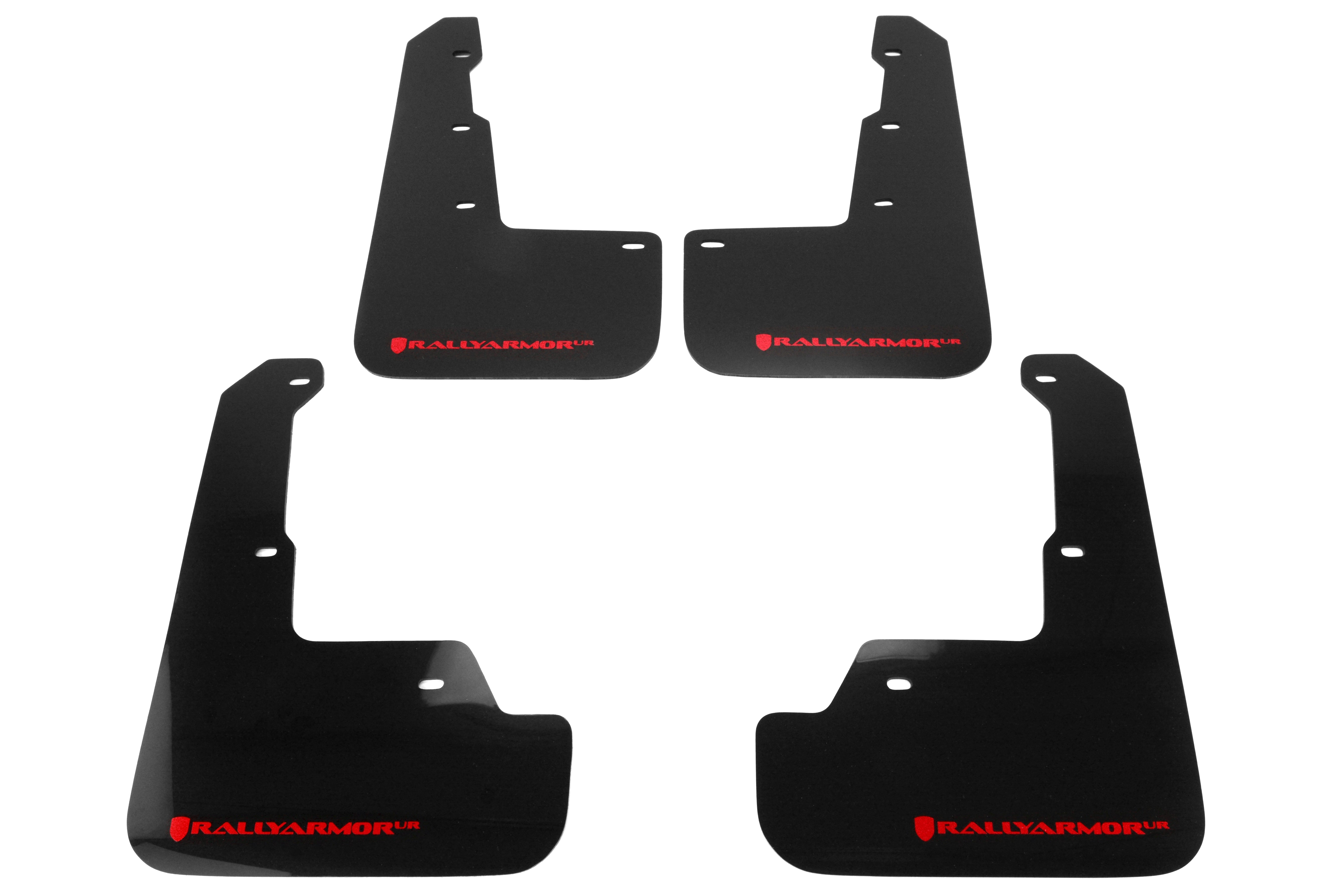 Rally Armor Mud Flaps - Black Mud Flap with Red Logo - 2015-2021 Subaru WRX  / STI