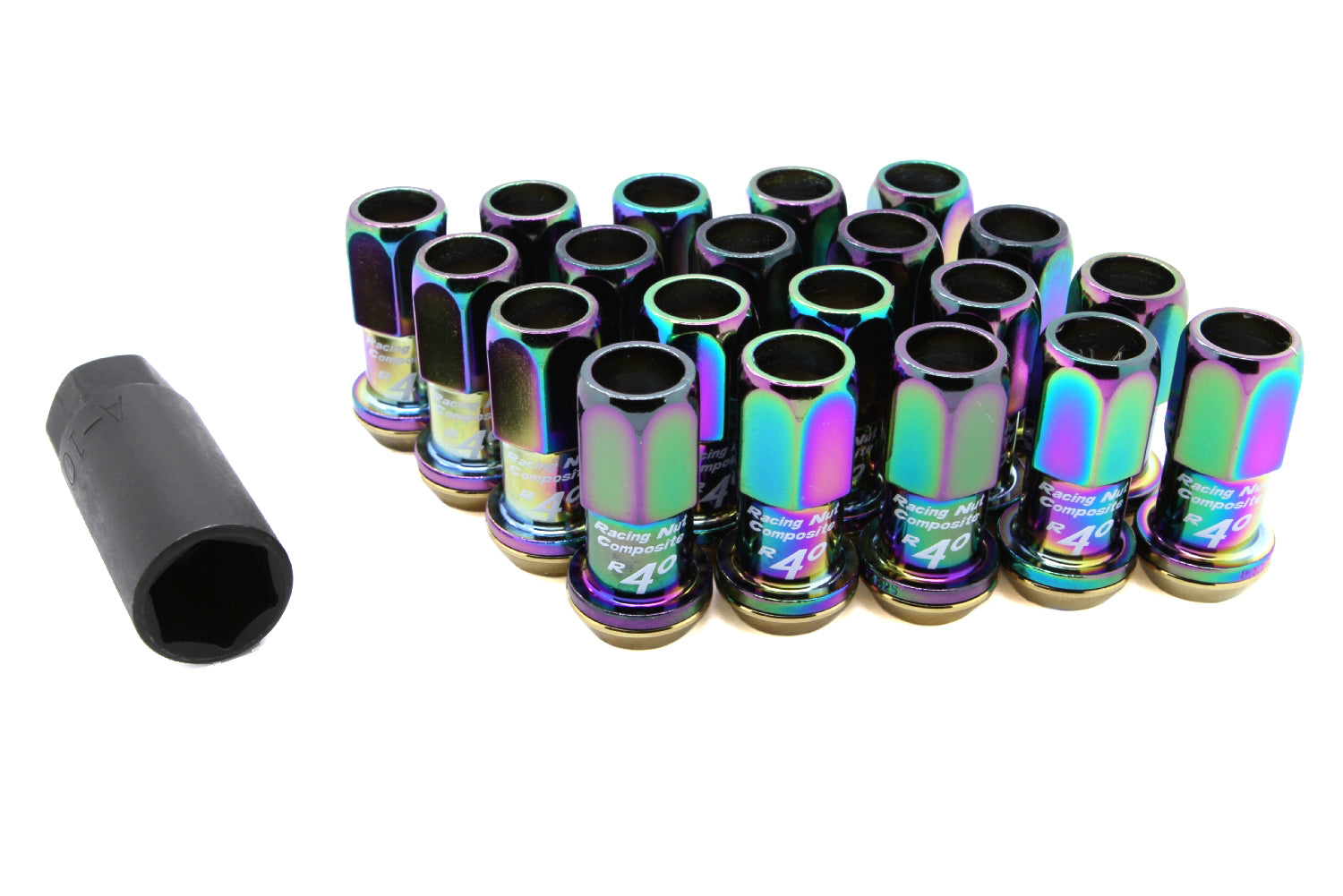 Project Kics R40 Lug Nuts - 2015+ WRX / 2015+ STI / 2013+ FT86-R40 Neo  Chrome