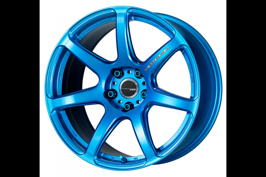 Work Emotion T7R Candy Apple Blue 18x9.5 +38mm 5x114.3 (Single Wheel) -  2015-2023 Subaru WRX / 2015-2021 STI