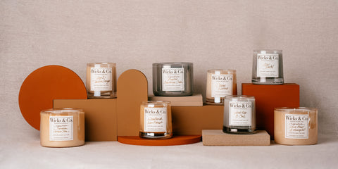 A small Wicks & Co. Collection of candles