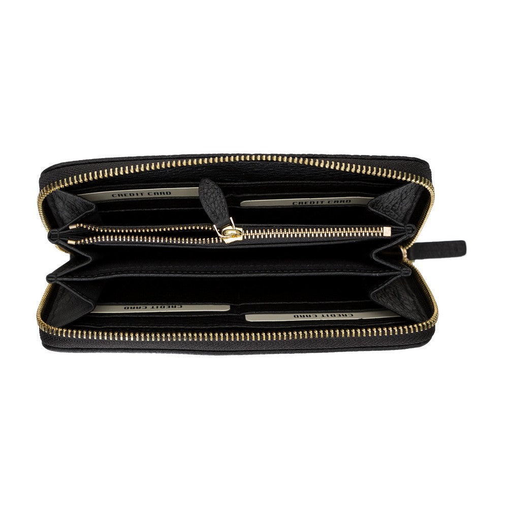 Seville Leather Women's Wallet FLB1 Black