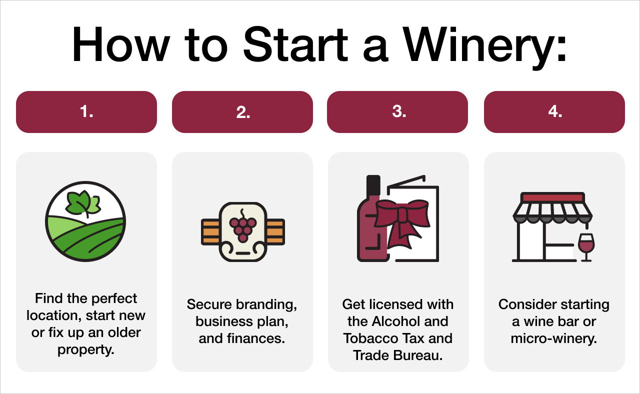 How to Start a Winery Infographic