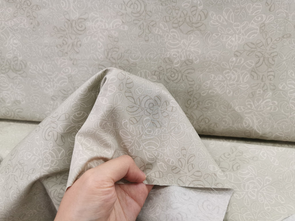 Fabric 100% Premium Cotton Nature Elements Colonnade Grey Leaf OEKO TEX Standard 100 CertifiedFabric 100% Premium Cotton Nature Elements Colonnade Grey Leaf OEKO TEX Standard 100 Certified