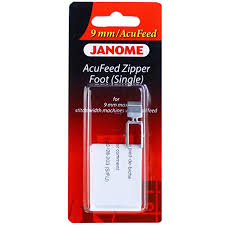 Janome Acufeed Zipper Foot ( Single ) - 9mm (Original) www.sewing.sg