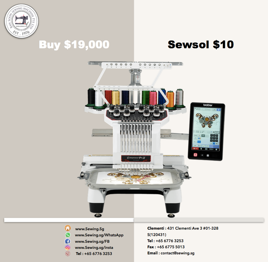 www.Sewing.Sg/Sewsol Equipment Sharing Programme for Sewing Machines at Low Price