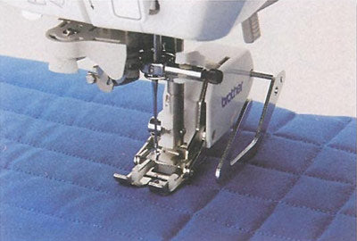 Open Toe Walking Foot (Brother Original) F062 www.Sewing.sg with quilting guide